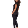Piped Sophia Top in Black