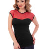 Hearts Only Top in Black/Red