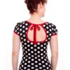 Robyn Top in Black/White/Red