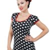 Robyn Top in Black/White/Red