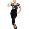 Robyn Top in Black/White/Red
